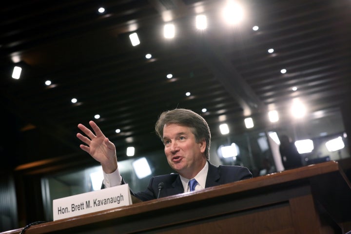 Supreme Court nominee Brett Kavanaugh testifies during his Senate Judiciary Committee confirmation hearing Wednesday.