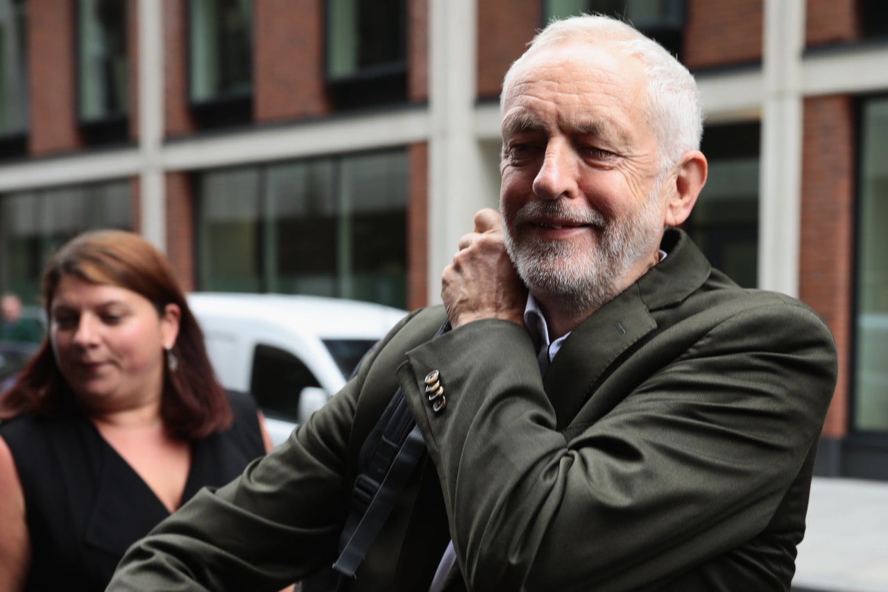 Jeremy Corbyn arrives at the NEC