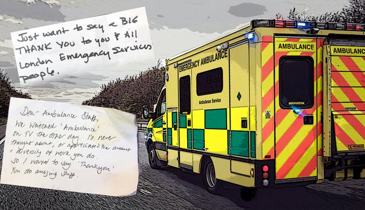 Notes received by London Ambulance service.