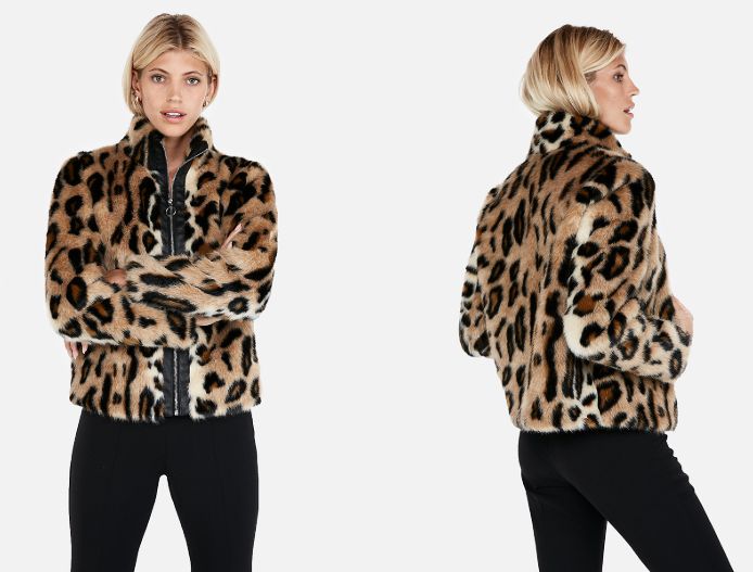 cheetah fur jacket