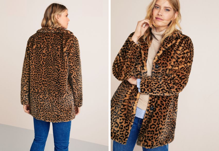 fake leopard coat