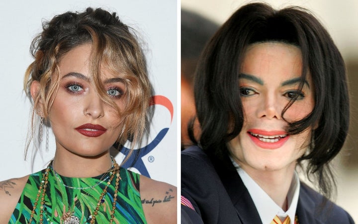 Paris Jackson, left, and Michael Jackson.