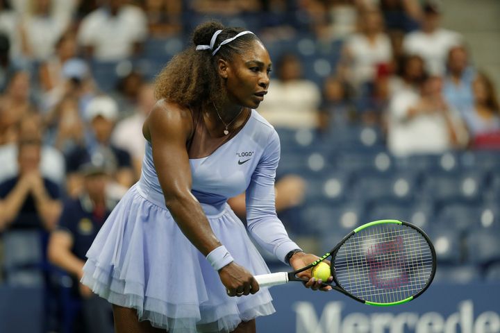 Serena Williams competes against Anastasija Sevastova during the US Open 2018 Women's singles semi final match on Sept. 6. 
