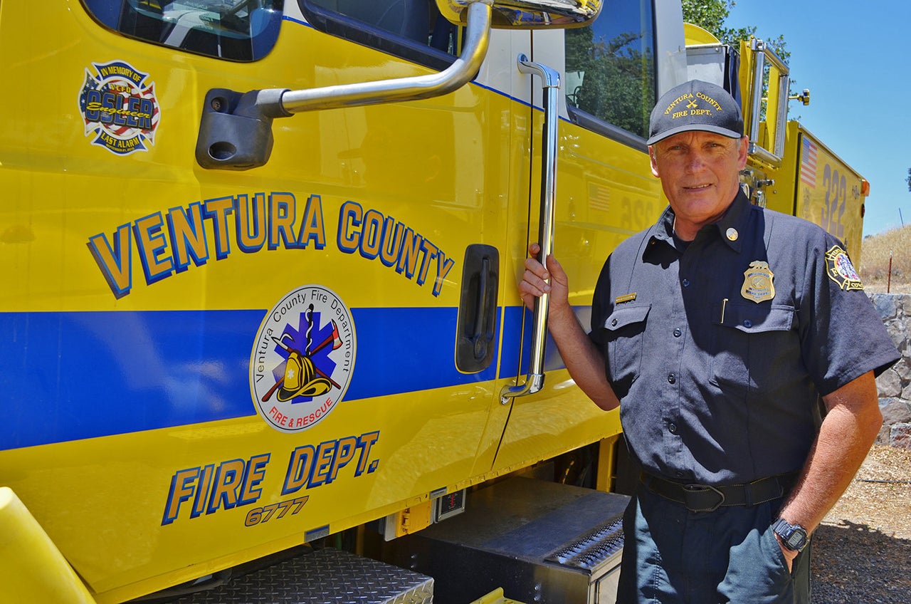 Robert Szczepanek, a battalion chief at the Ventura County Fire Department, was among the more than 3,000 responders to the Pawnee fire.