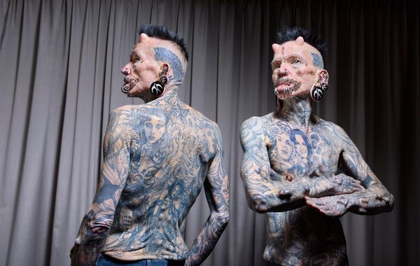 Rolf Bucholz has 516 piercings and implants on his body.