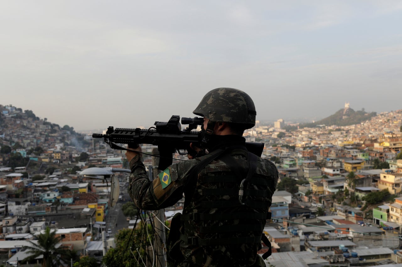 Brazil's military took over public security in Rio de Janeiro in February. The policy has led to increases in homicides since the intervention began. Bolsonaro has suggested giving Brazil's military and police more leeway to shoot and kill.