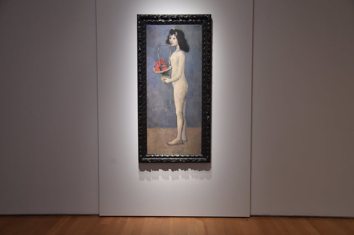 'Fillette a la corbeille fleurie' by Pablo Picasso during a Christie's preview in 2018. 