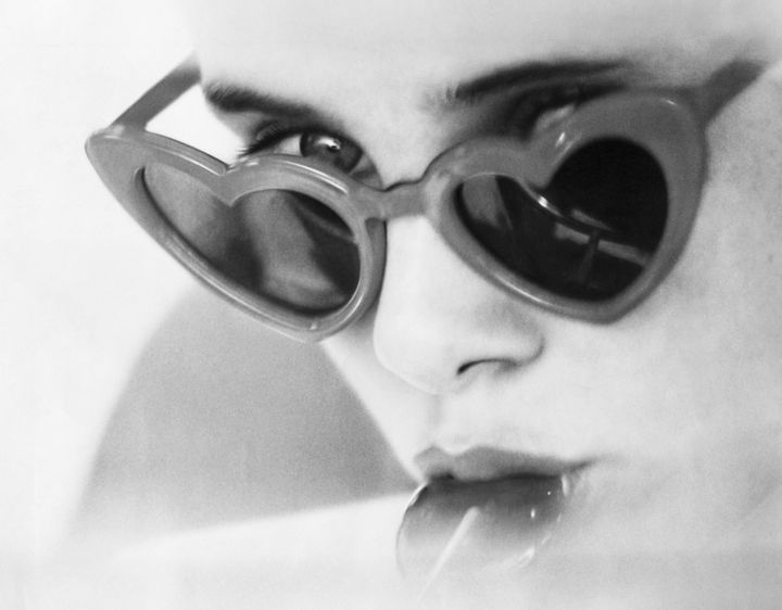 Sue Lyon plays "Lolita," the pubescent object of Humbert Humbert's obsession, in Stanley Kubrick's film based on Nabokov's novel.