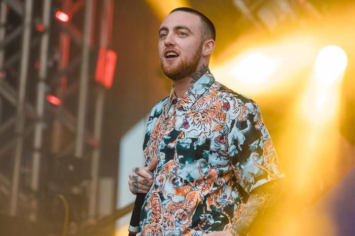 Mac Miller performing on stage during the second day of Lollapalooza Brazil Festival in Sao Paulo on March 24.