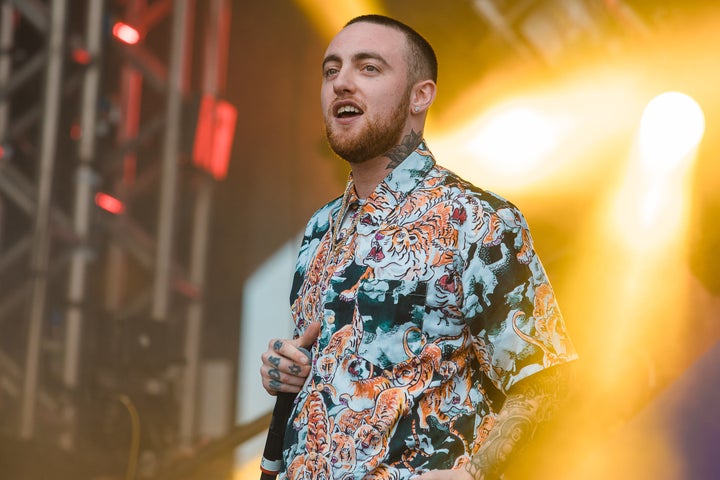 Mac Miller performing on stage during the second day of Lollapalooza Brazil Festival in Sao Paulo on March 24.