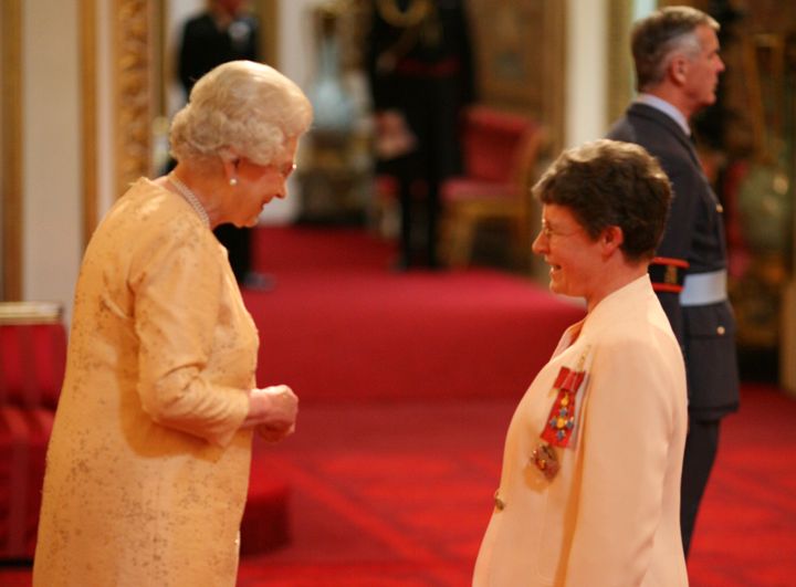 Jocelyn Bell Burnell is made a Dame Commander of the British Empire by Queen Elizabeth II at Buckingham Palace for services to Science. 