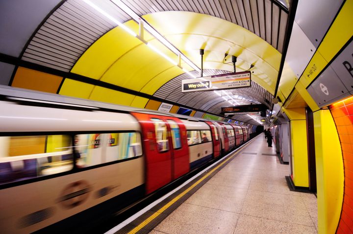 A tube train on the Jubilee line departing a platform at Baker Street Underground Station (file photo).