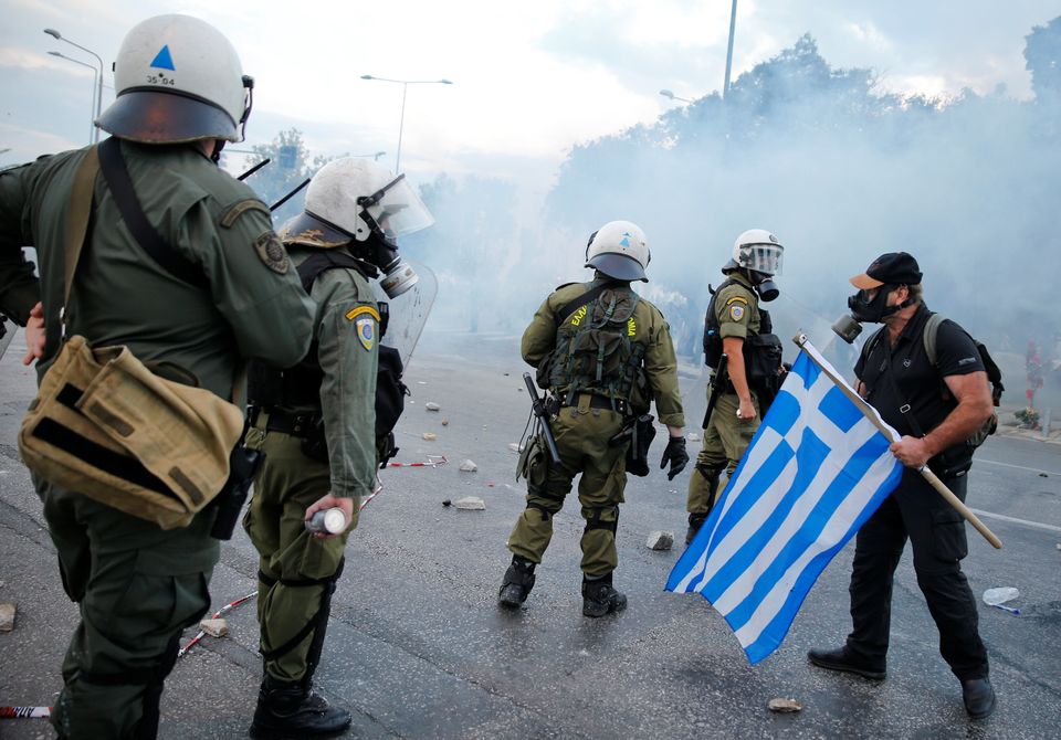 Αποτέλεσμα εικόνας για σκηνές βίας στο παμμακεδονικό συλλαλητήριο