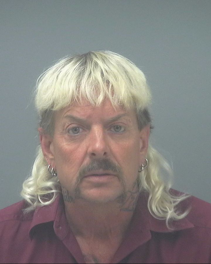 Joe Exotic in a booking photo from his arrest.