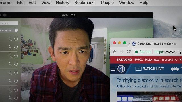 Cho in Chaganty's movie "Searching," which takes place entirely on computer and phone screens.