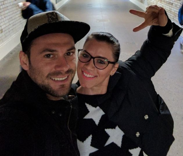 Andreea Cristea with her partner Andrei Burnaz.