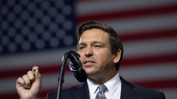 US Representative Ron DeSantis, Republican of Florida, and candidate for Florida Governor, speaks during a rally with US President Donald Trump at Florida State Fairgrounds Expo Hall in Tampa, Florida, on July 31, 2018. (Photo by SAUL LOEB / AFP)        (Photo credit should read SAUL LOEB/AFP/Getty Images)
