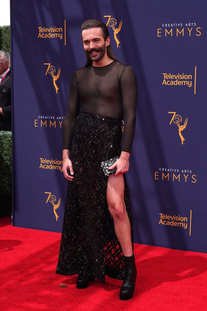 'Queer Eye' Star Jonathan Van Ness Made It Work In A Dress At The Emmys ...