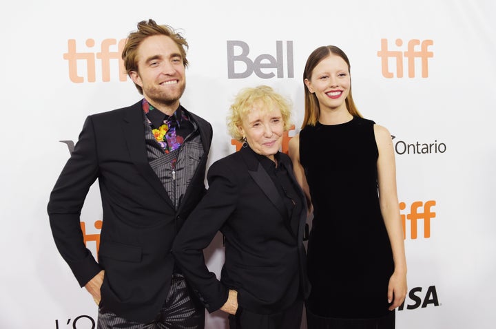 (From left) Robert Pattinson, Claire Denis and Mia Goth at the “High Life” premiere during 2018 Toronto Internati