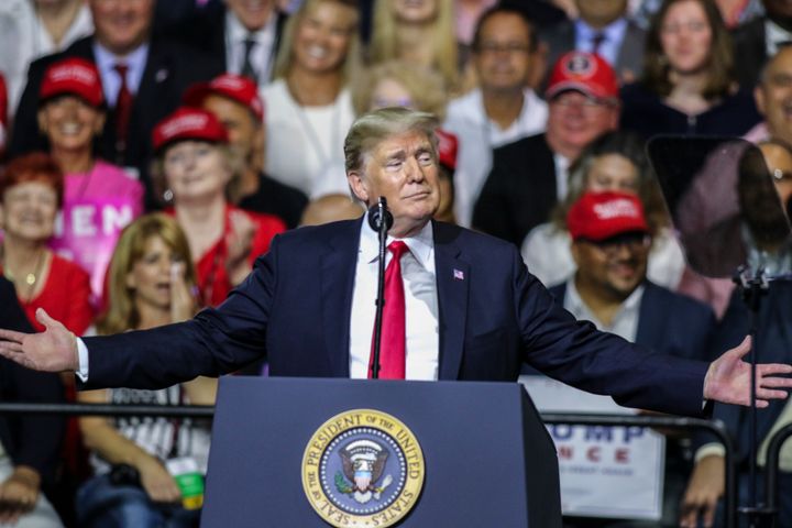President Donald J. Trump holds a Make America Great Again rally Tuesday, July 31, 2018 at the Florida State Fair Grounds in Tampa Florida.