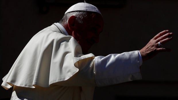Pope Francis waves as he leaves after the Wednesday general audience in Saint Peter's square at the Vatican, September 5, 2018. REUTERS/Max Rossi