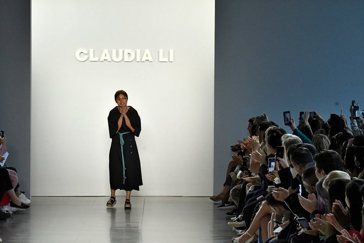 Designer Claudia Li at her fashion show at New York Fashion Week on September 9th. "I feel like the word" Asian "