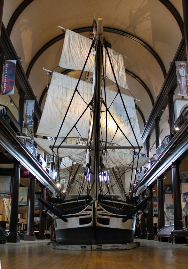 Built in 1916, the Lagoda is an 89-foot, half-scale model of a 19th century whaling vessel on display at the New Bedford nati