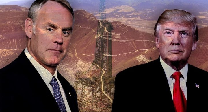 Secretary of the Interior Ryan Zinke and Donald Trump.