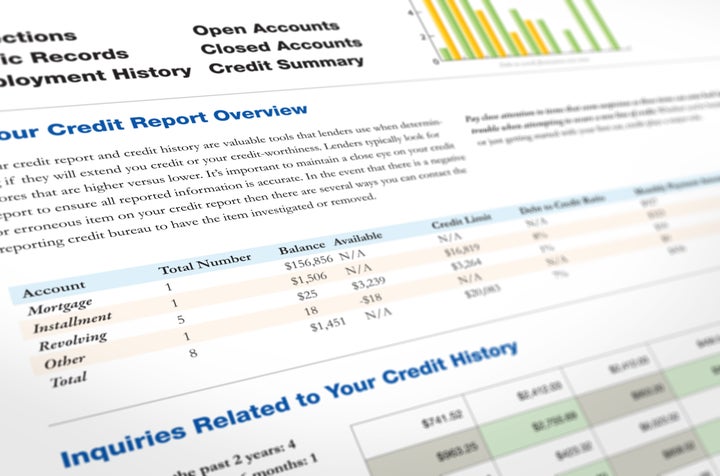 A credit report will list all your debts, account balances and available credit, among other information.