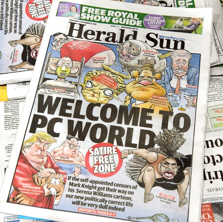 The Herald Sun responded to the uproar as Australians often respond to charges and evidence of racism: with denial and disdai
