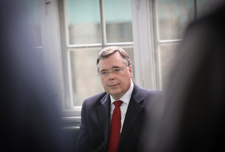 Geir Haarde, Iceland's former prime minister, awaits a verdict in a Reykjavik court in 2012 for his role in the island's fina