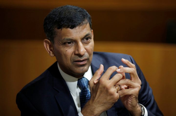 Raghuram Rajan gestures during an interview with Reuters in New Delhi on Sept. 7, 2017.
