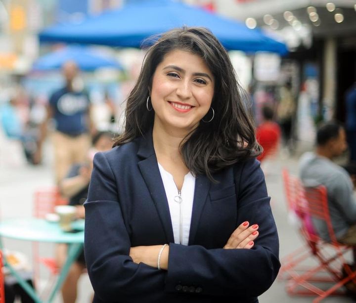 Jessica Ramos, a state Senate candidate in New York's 13th District, is one of eight progressives challenging renegade Democrats who had aligned with Republicans.