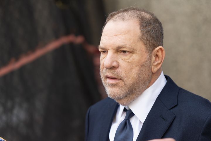 Harvey Weinstein leaving an NYC court appearance in June 