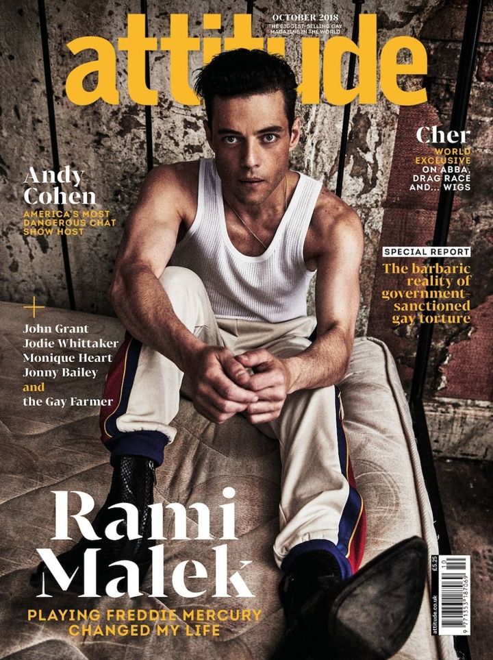 Rami on the cover of Attitude magazine