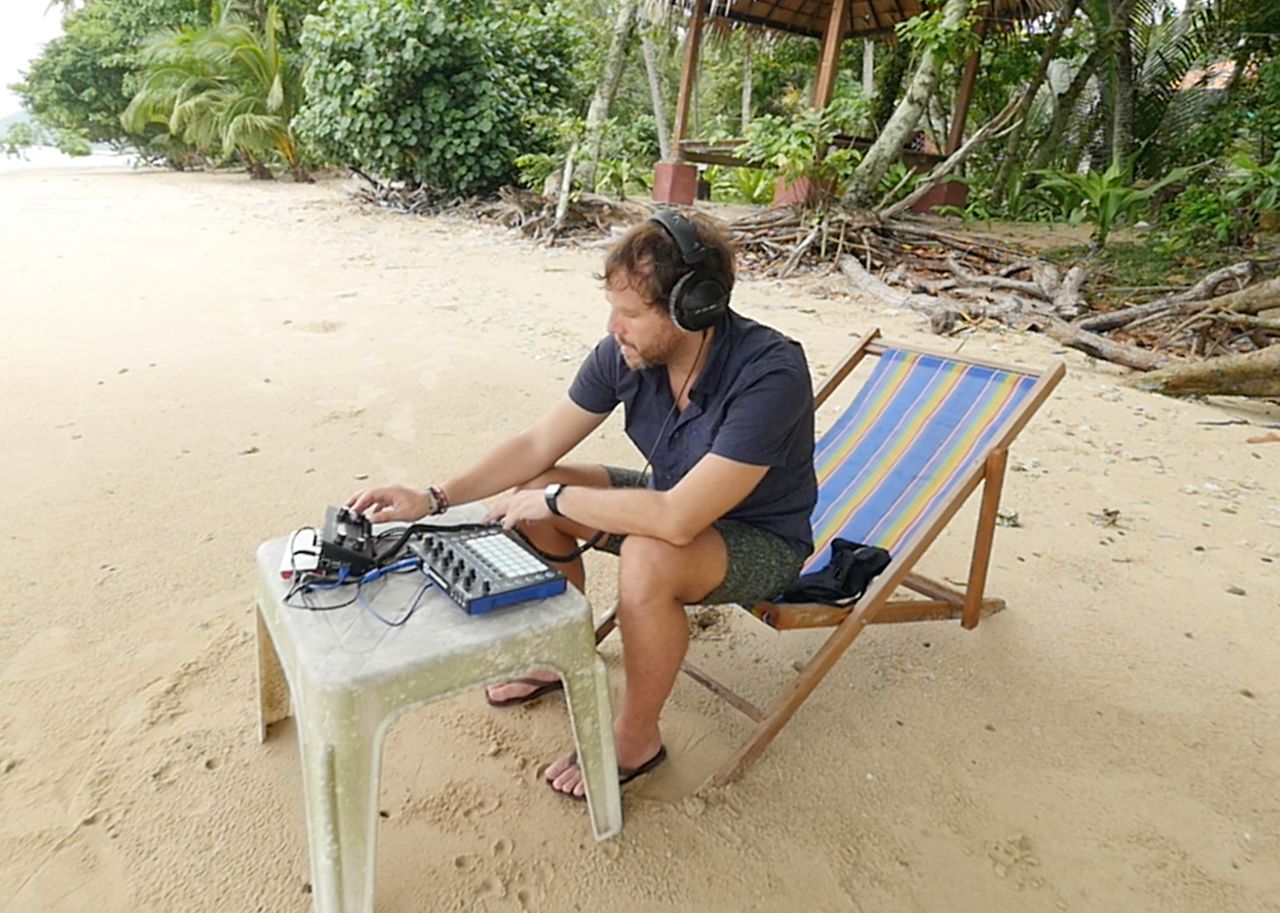 Sebastian Seifert at inventors camp this summer on Koh Lon, off the coast of Thailand.