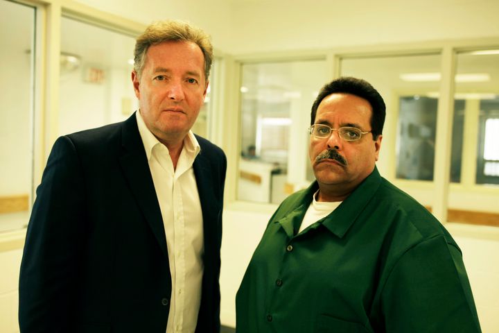 Piers Morgan with convicted killer Alex Henriquez at the Sullivan Correctional Facility in New York State 
