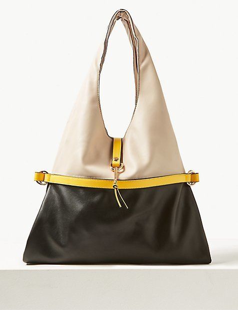 Faux Leather Tie Detail Shoulder Bag, &pound;39.50, ﻿Marks and Spencer.