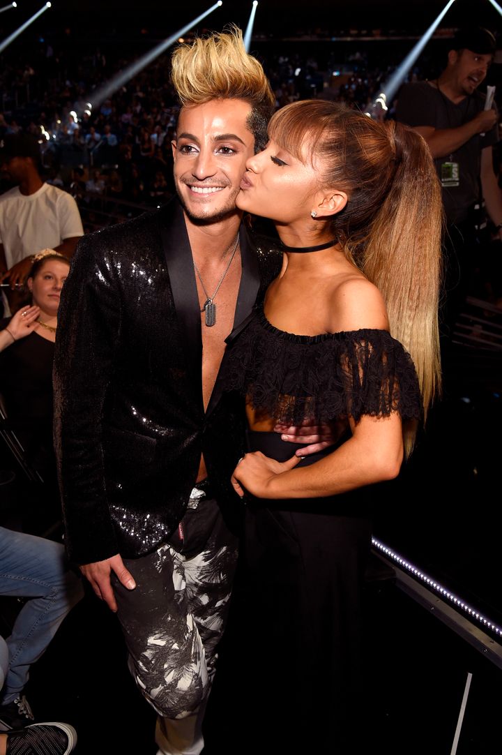 Frankie J. Grande and Ariana Grande appear during the 2016 MTV Video Music Awards.