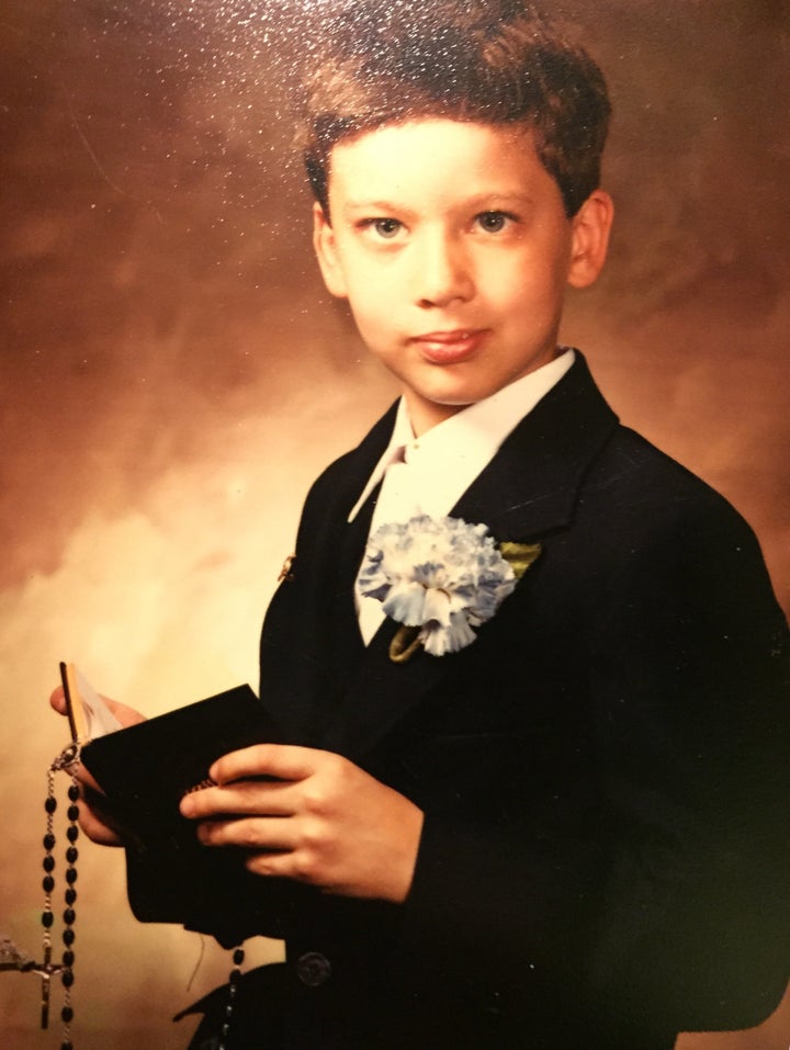 Ed Hanratty's First Communion photo, 1985.