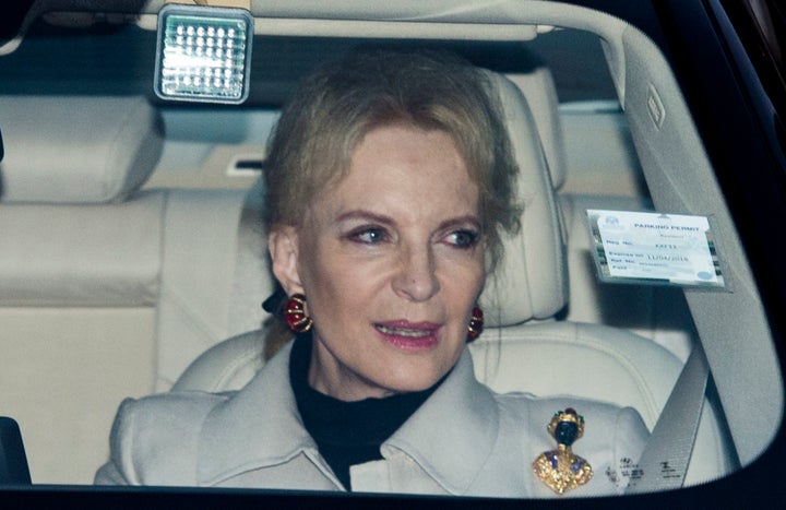 Princess Michael of Kent attends a Christmas lunch for the extended royal family at Buckingham Palace on Dec. 20, 2017, in London.