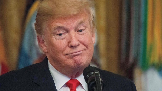 US President Donald Trump addresses a Congressional Medal of Honor Society reception at the White House in Washington, DC, on September 12, 2018. (Photo by NICHOLAS KAMM / AFP)        (Photo credit should read NICHOLAS KAMM/AFP/Getty Images)