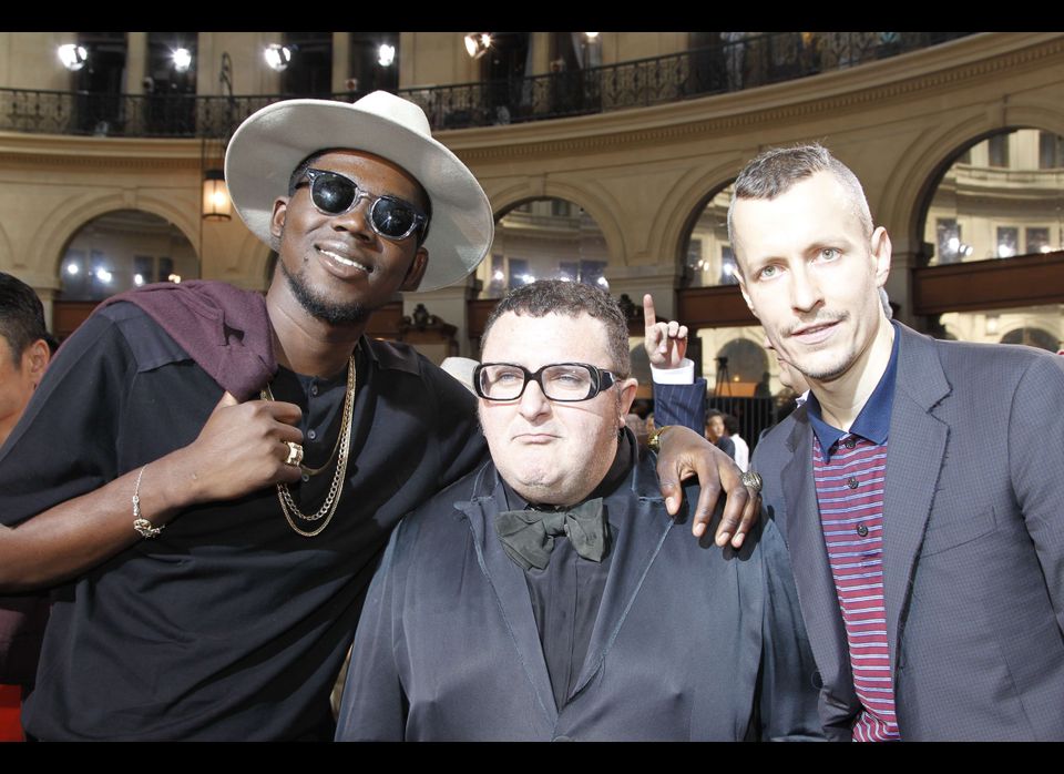 Theophilus London and Albert Elbaz at the Lanvin Menswear Spring/Summer 2012 show
