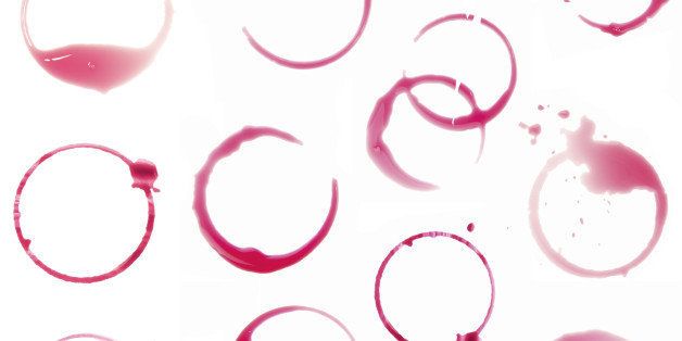 wine stains isolated on white