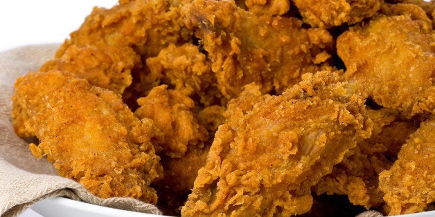 plate of crispy fried chicken...