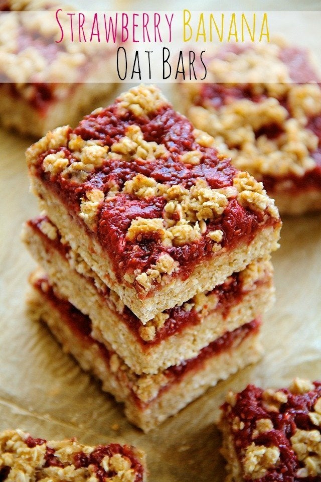 Strawberry Banana Oat Bars