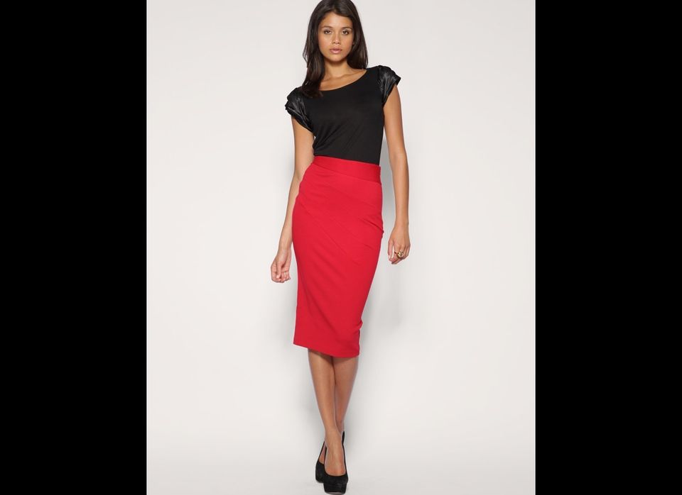Tailored Pleat Side Ponti Pencil Skirt, $53.91 
