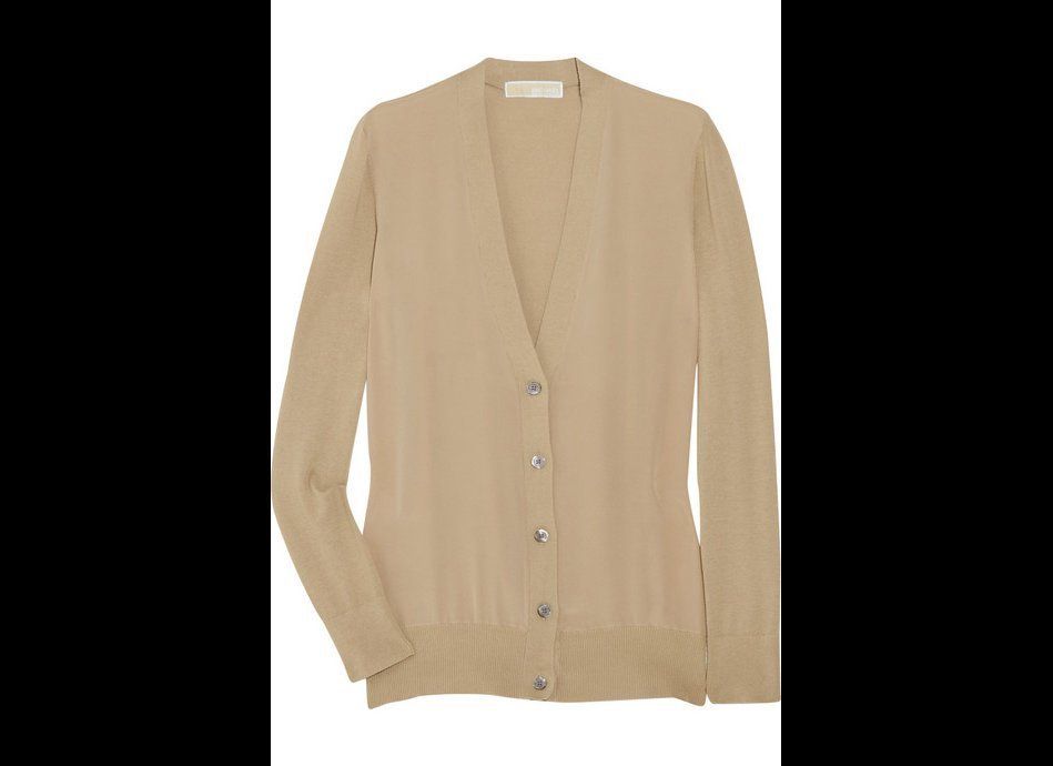 Michael by Michael Kors silk-crepe and cotton-blend cardigan, $130