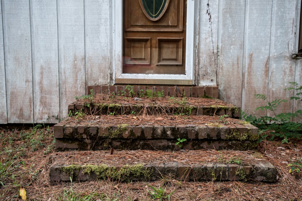 A house in Fair Bluff shows water marks left from the floodwaters of Hurricane Matthew two years ago.