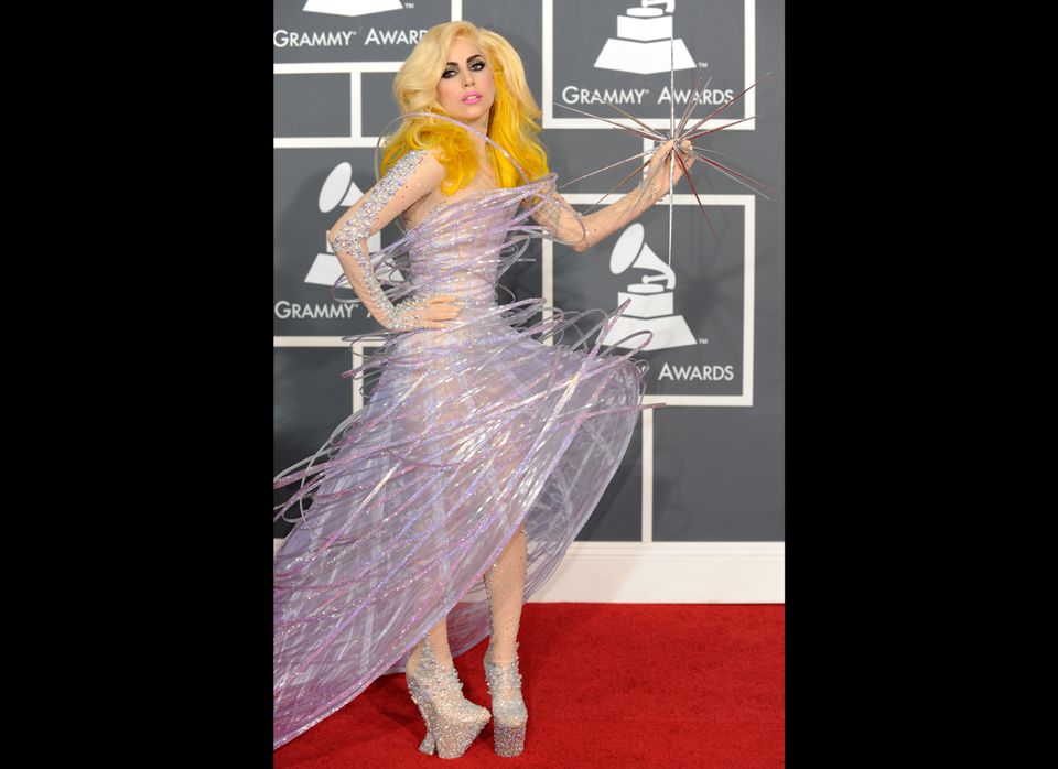 Lady Gaga Arrives At 52nd Annual Grammy Awards in 2010